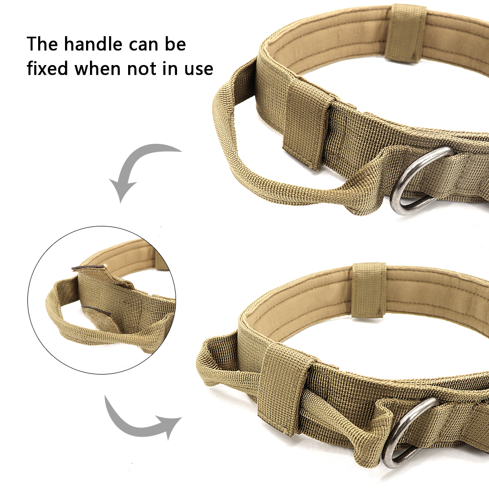 Military Tactical Dog K9 Collar with Elastic Leash