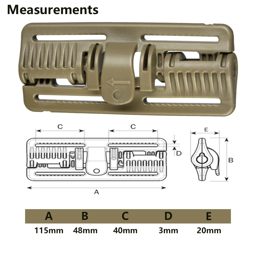 Vest Plate Carrier Armor Quick Release Buckle Cummerbund Rapid Open Connector Set ROC 80 Tactical Hunting Airsoft Accessories