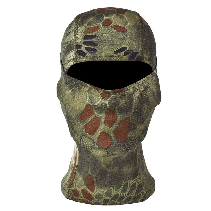 Breathable Chiefs Rattlesnake Cam Tactical Mask Airsoft Paintball Full Face Mask Motorcycle Hunting Caps