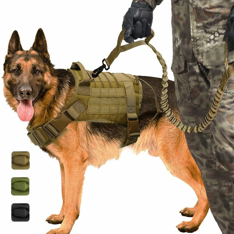 Miliray Tactical Nylon Harness For Big Large Dogs K9 Dog Clothes Harness Accessories